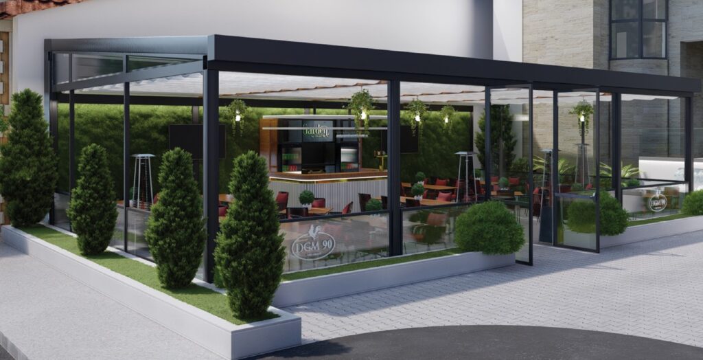 Acoperis retractabil terasa