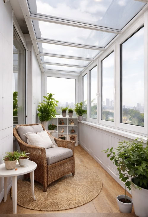 montajul unui balcon termopan cu acoperis