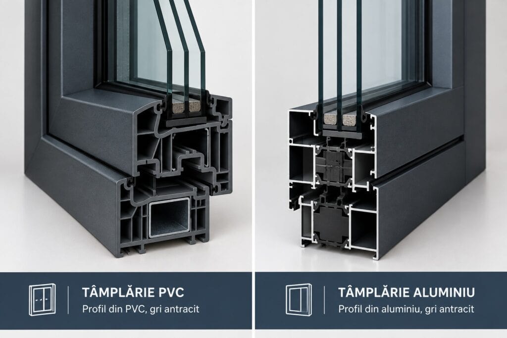 Tamplaria pvc vs tamplarie din aluminiu