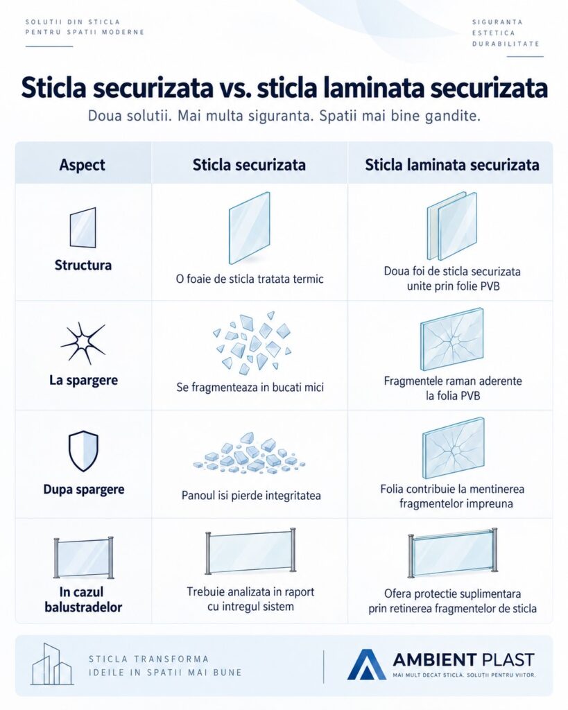 Sticla securizata si laminata